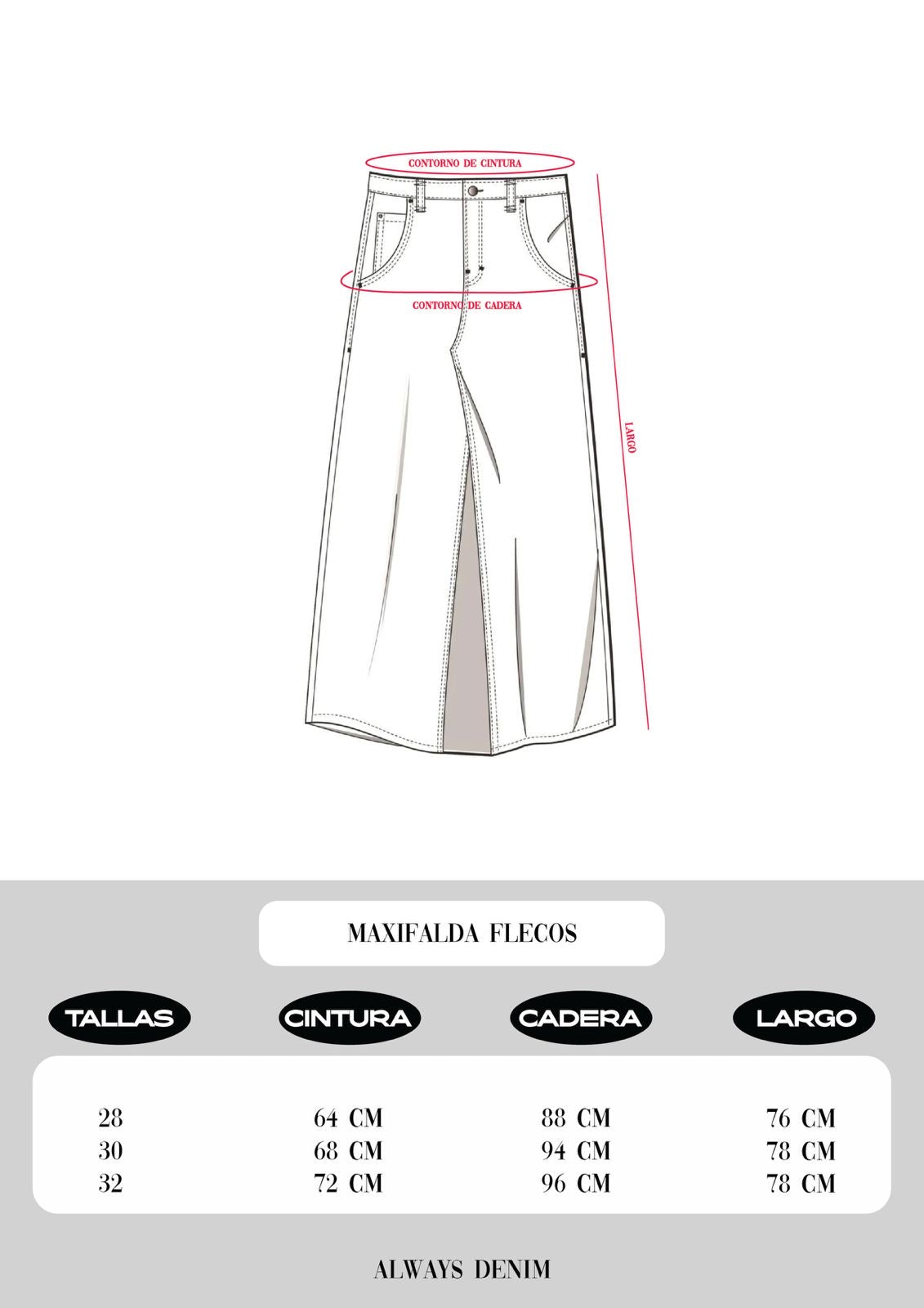 MAXIFALDA DENIM - HIELO