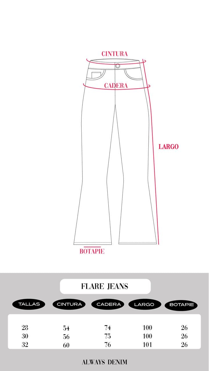 FLARE JEAN TIRO ALTO - CANELA