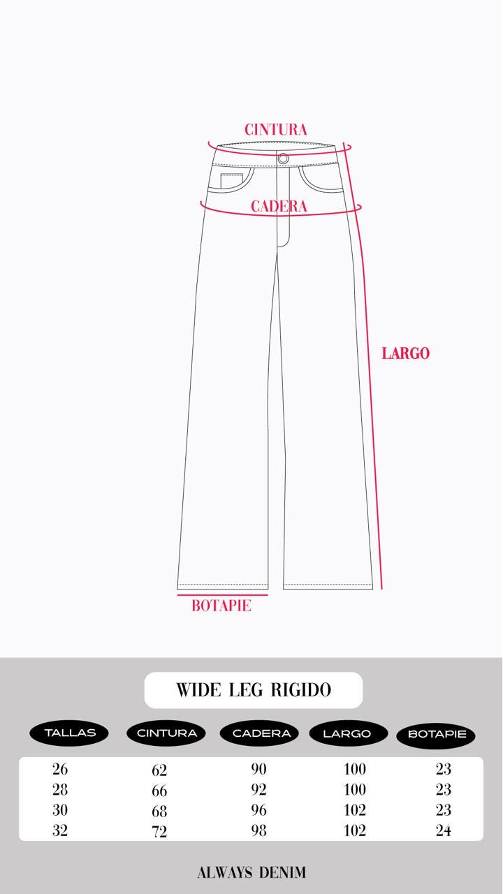 WIDE LEG RIGIDO - CELESTE INTERMEDIO