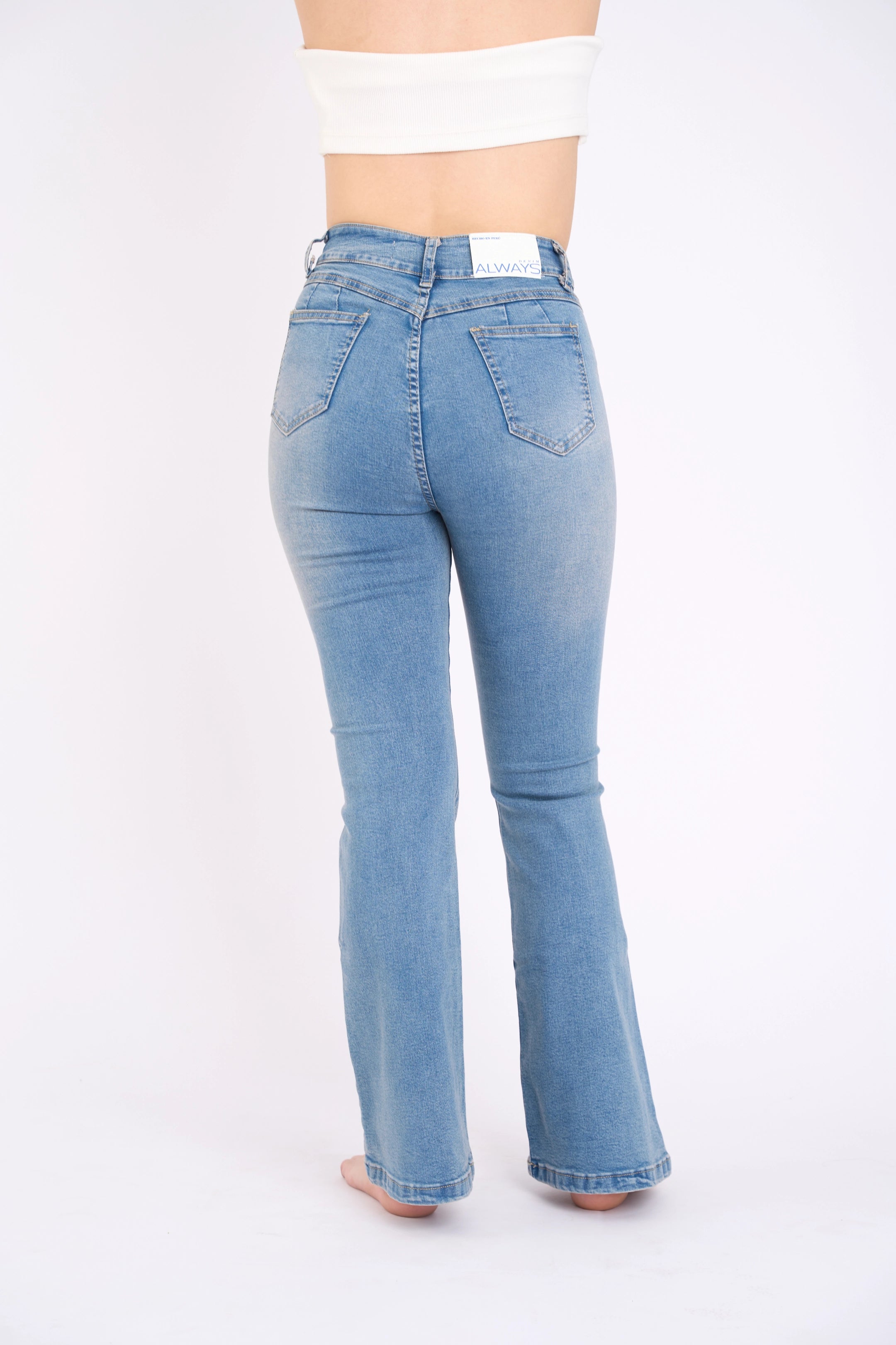 FLARE JEAN TIRO ALTO - CANELA