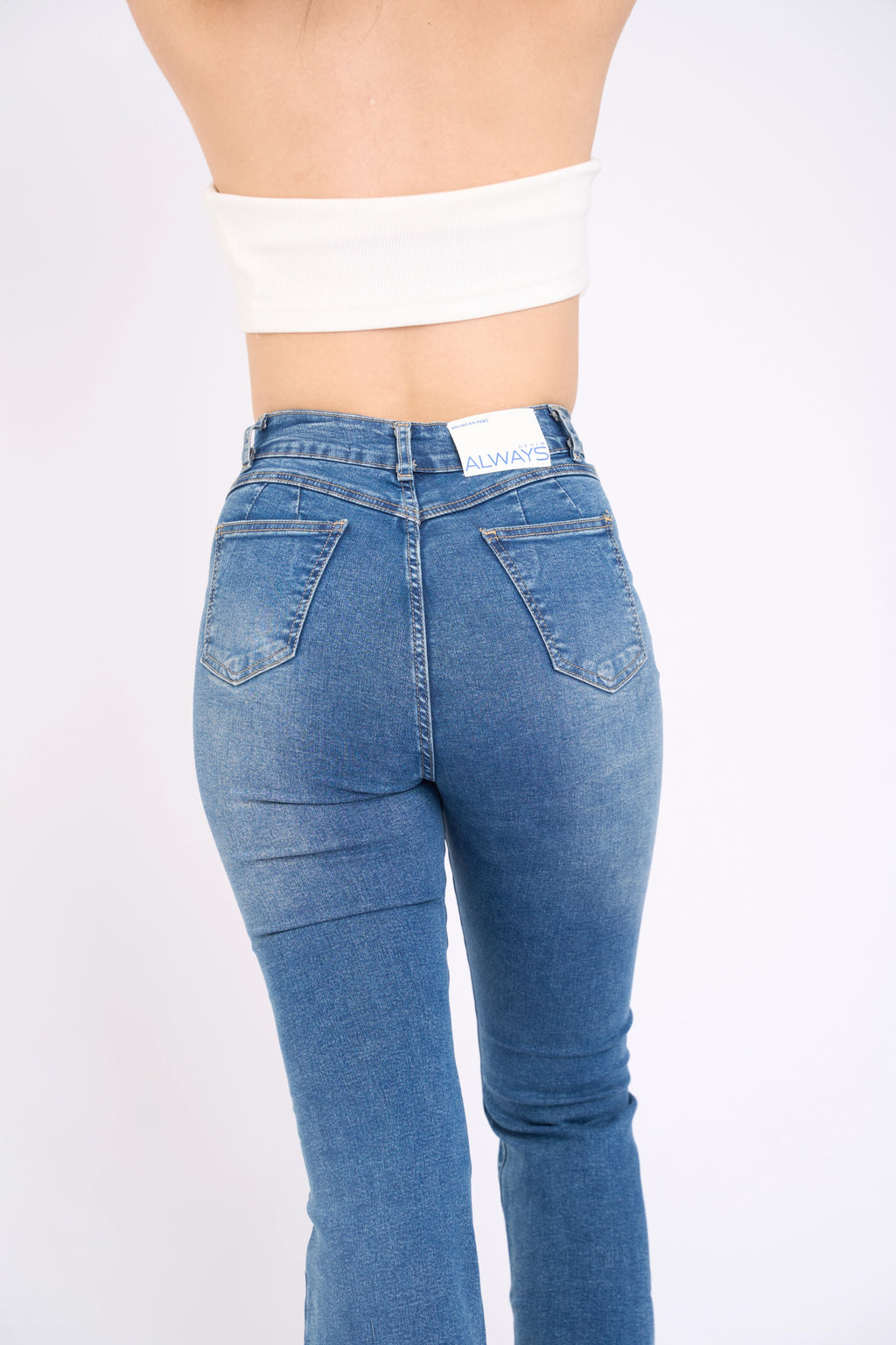 FLARE JEAN TIRO ALTO - BLUE