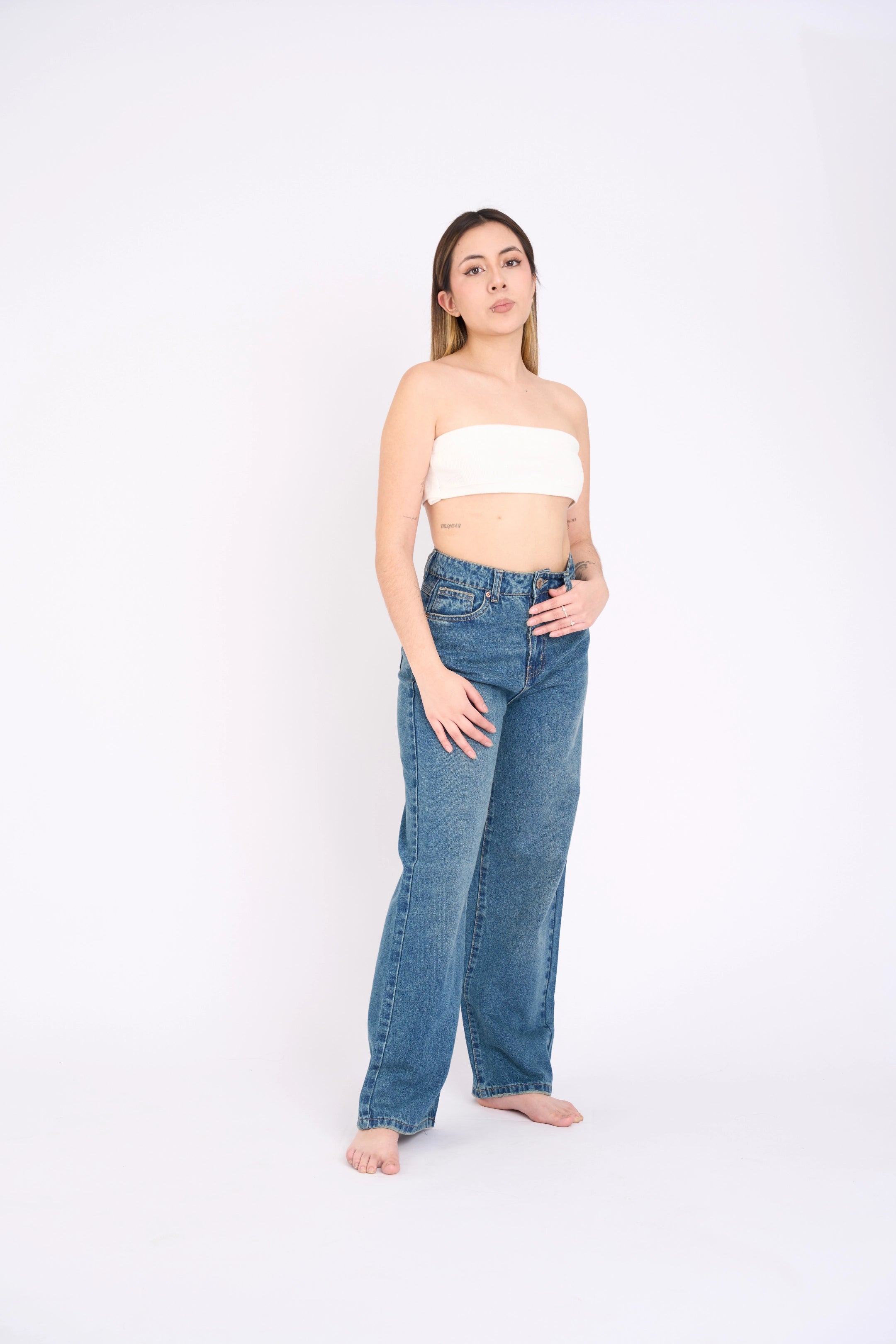 WIDE LEG RIGIDO - BLUE