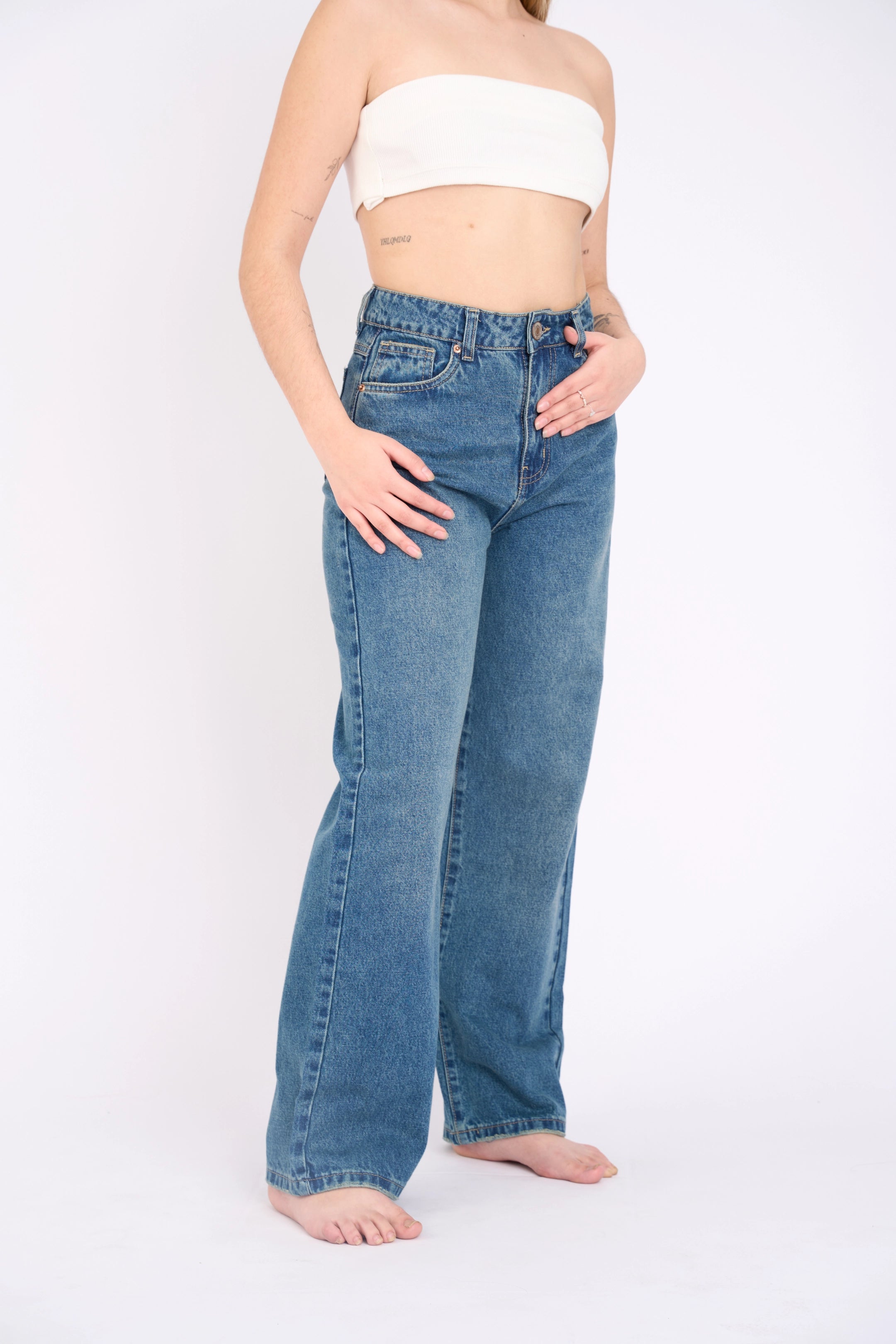 WIDE LEG RIGIDO - BLUE