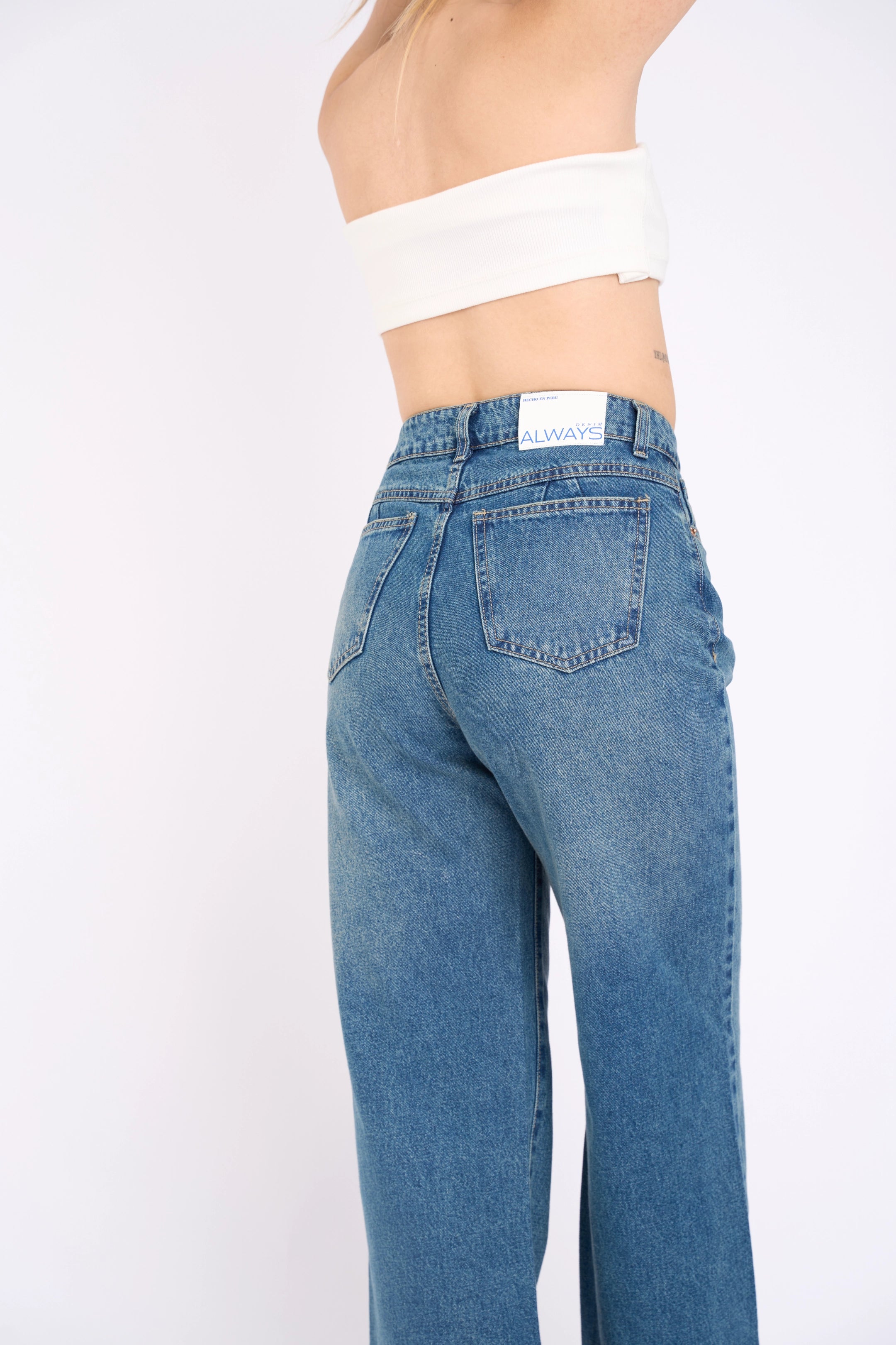 WIDE LEG RIGIDO - BLUE