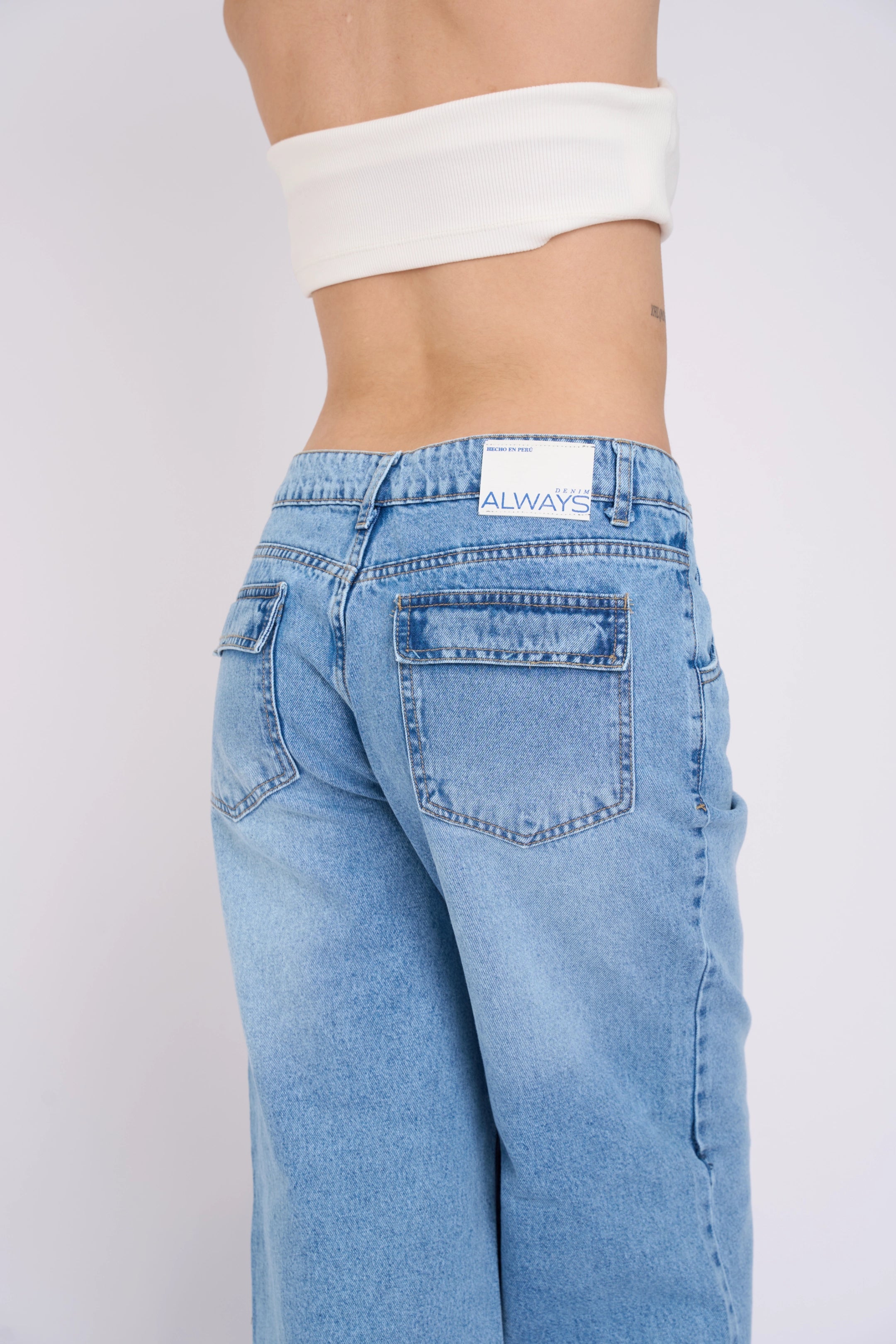 LOW RISE TAPA - CELESTE INTERMEDIO