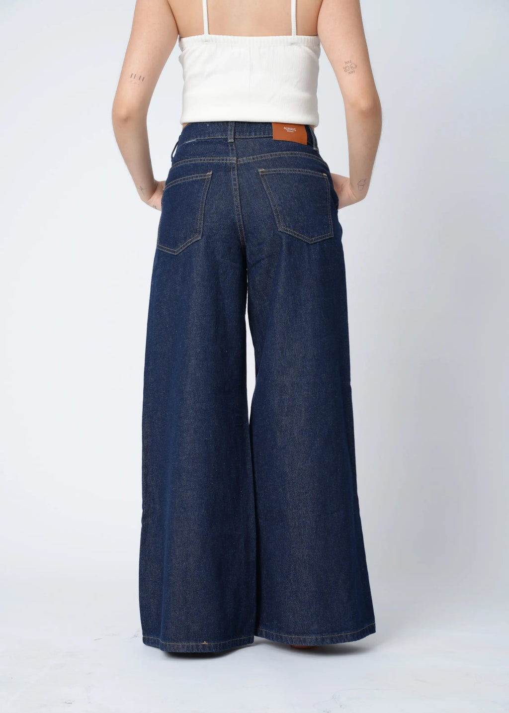WIDE LEG PALAZZO - INDIGO