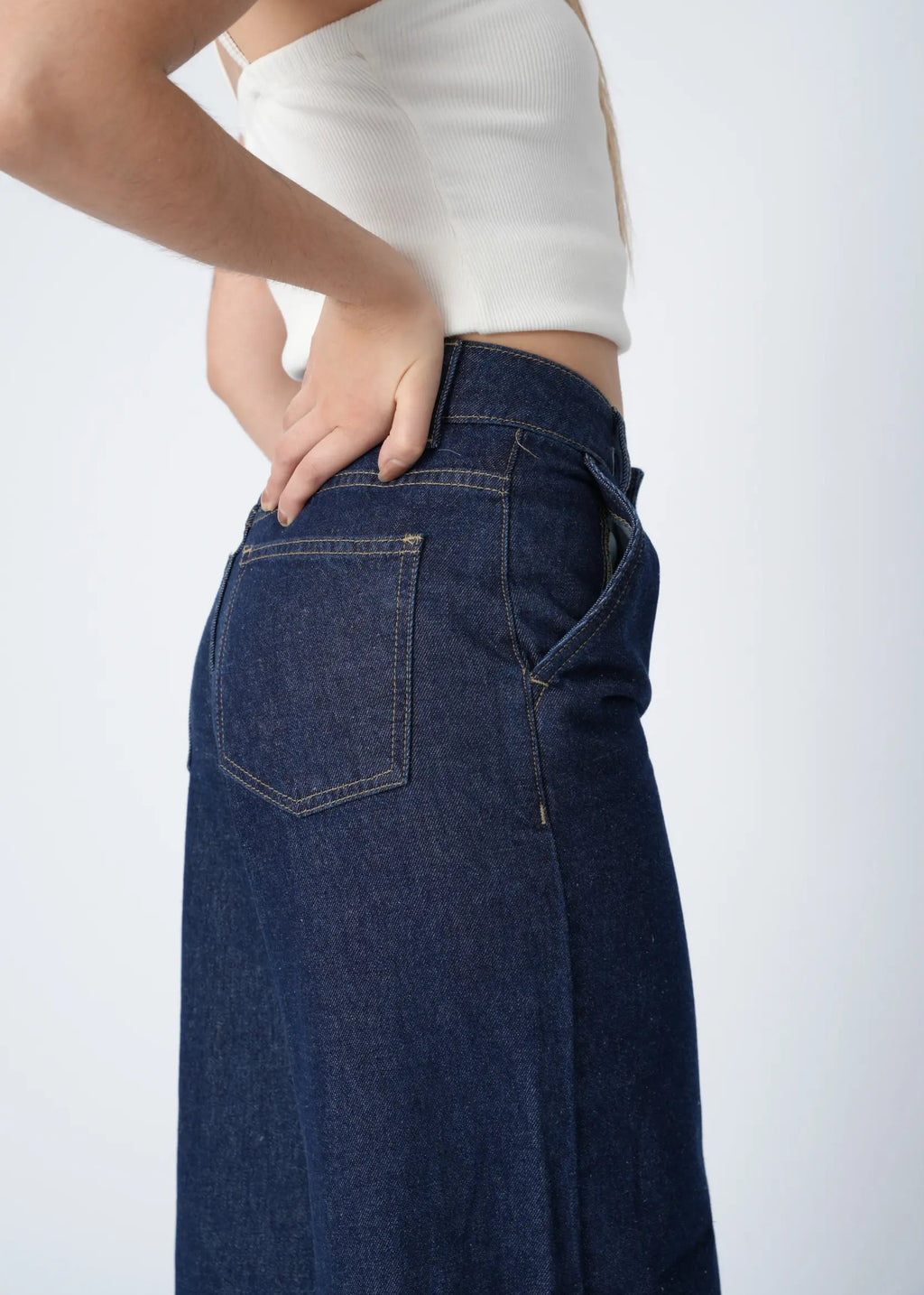 WIDE LEG PALAZZO - INDIGO