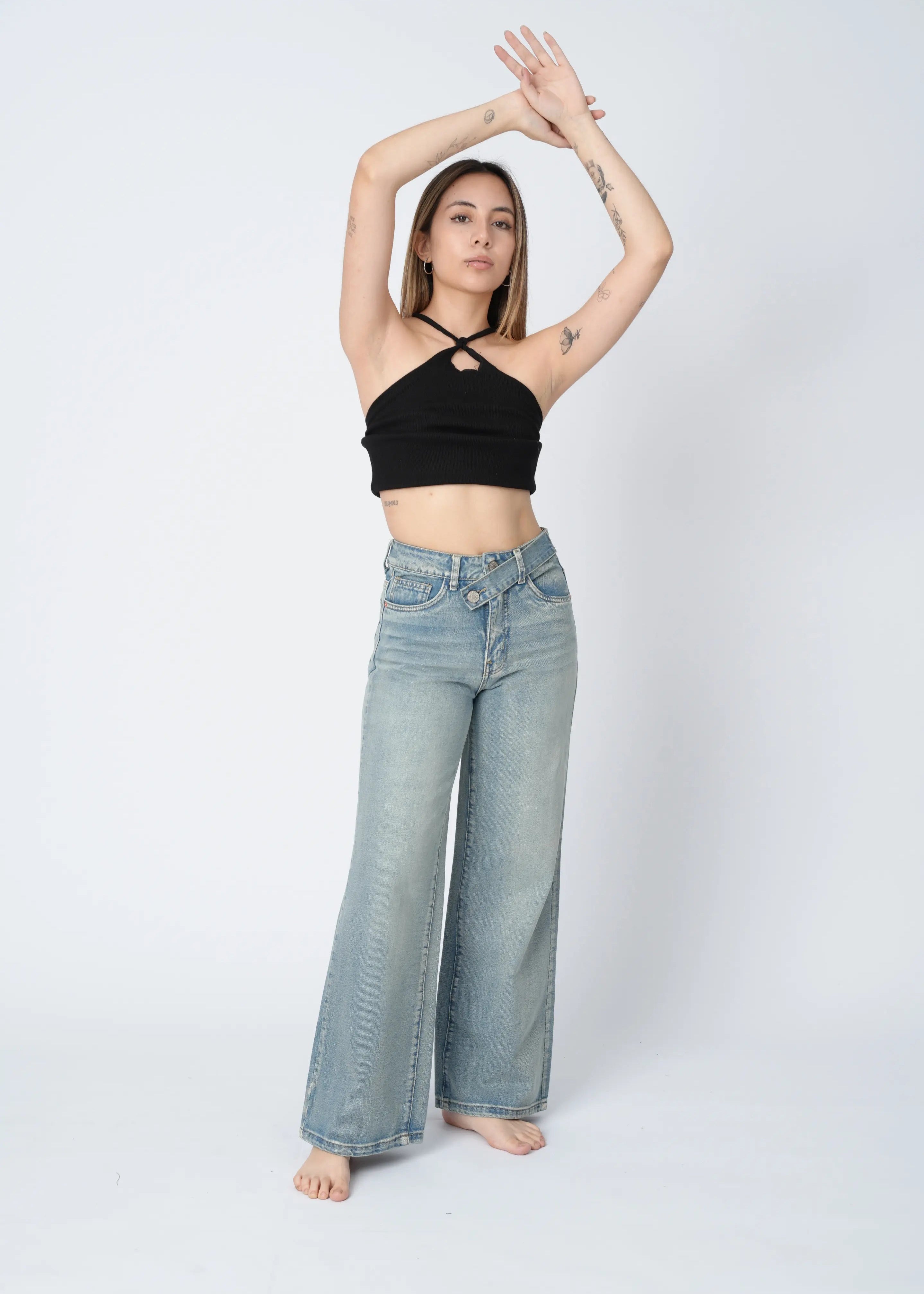 WIDE LEG CORREA - MAIZ