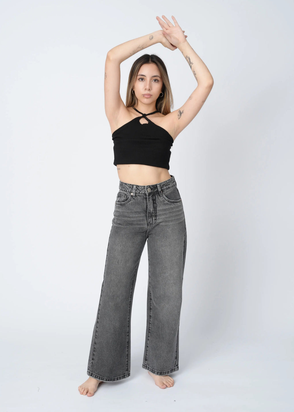 WIDE LEG RIGIDO - PLOMO CLARO