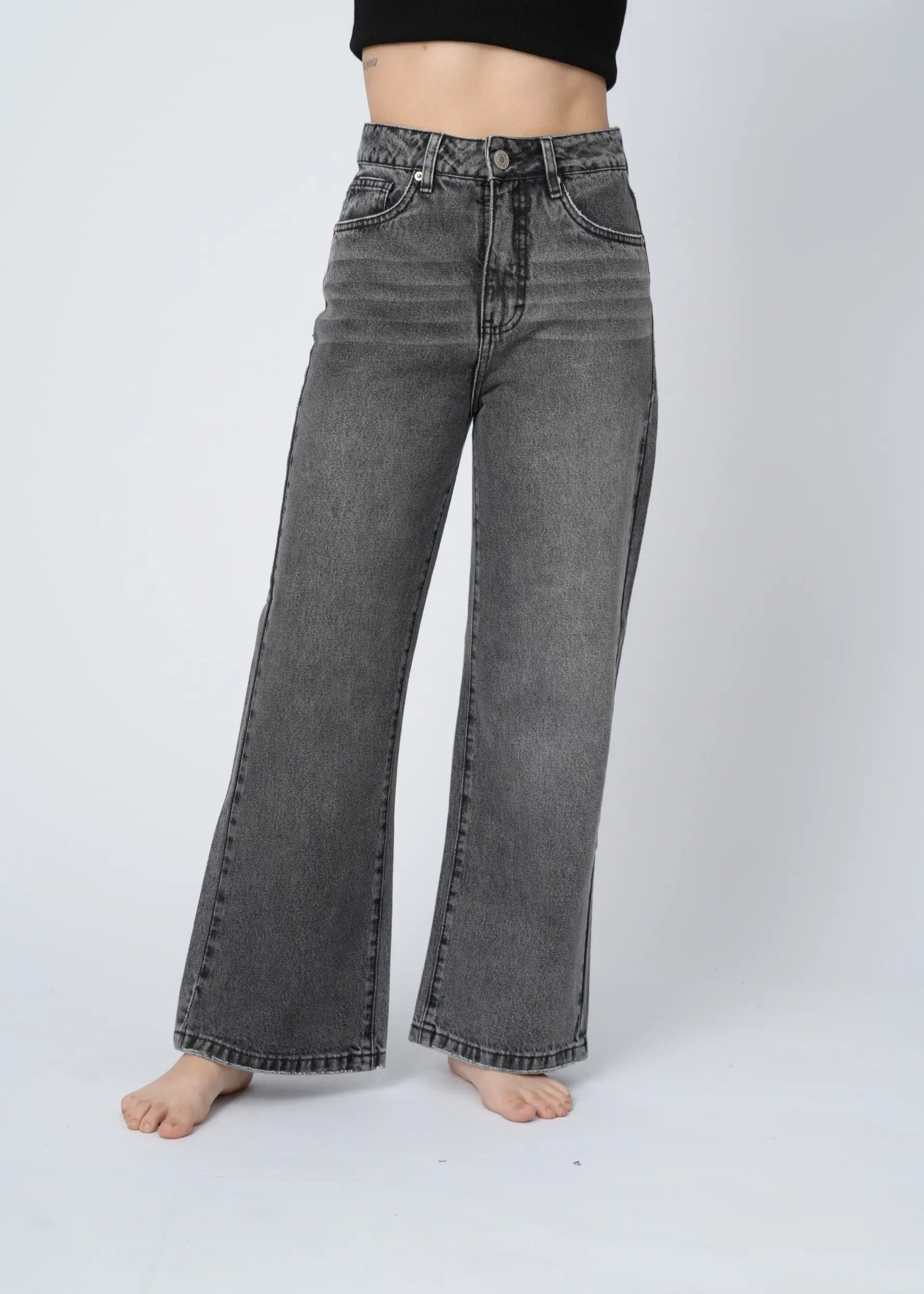WIDE LEG RIGIDO - PLOMO CLARO