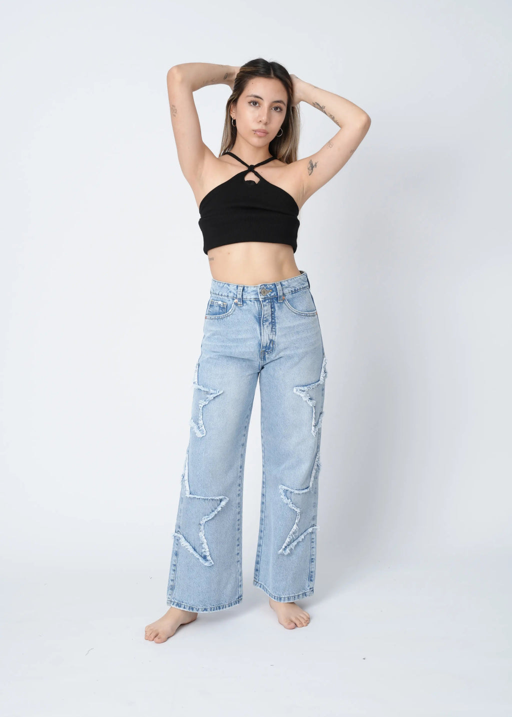 WIDE LEG ESTRELLA - HIELO