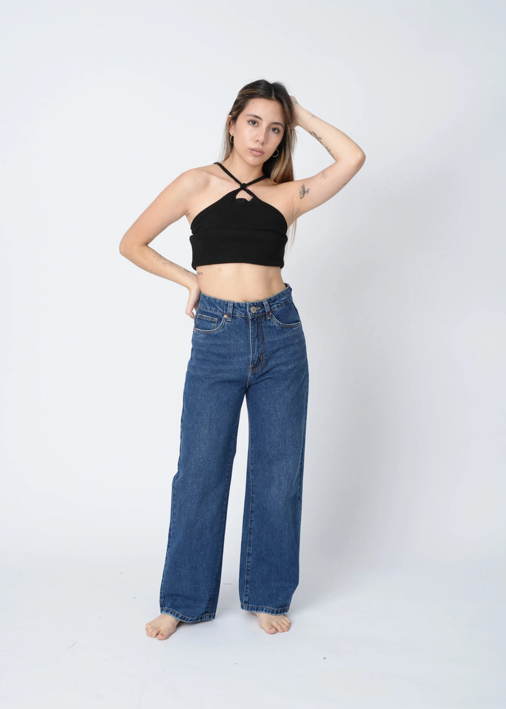 WIDE LEG RIGIDO - AZUL
