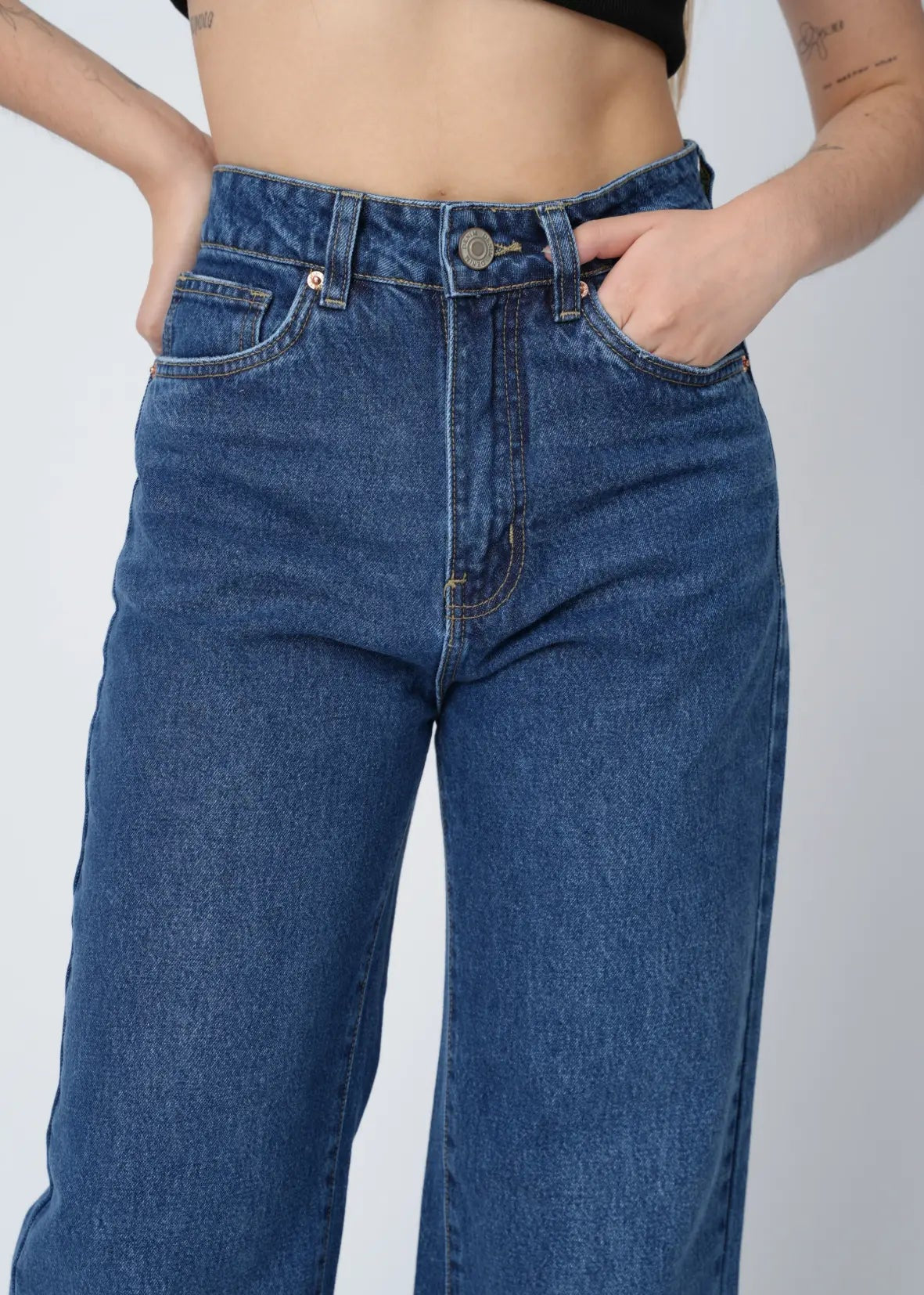 WIDE LEG RIGIDO - AZUL
