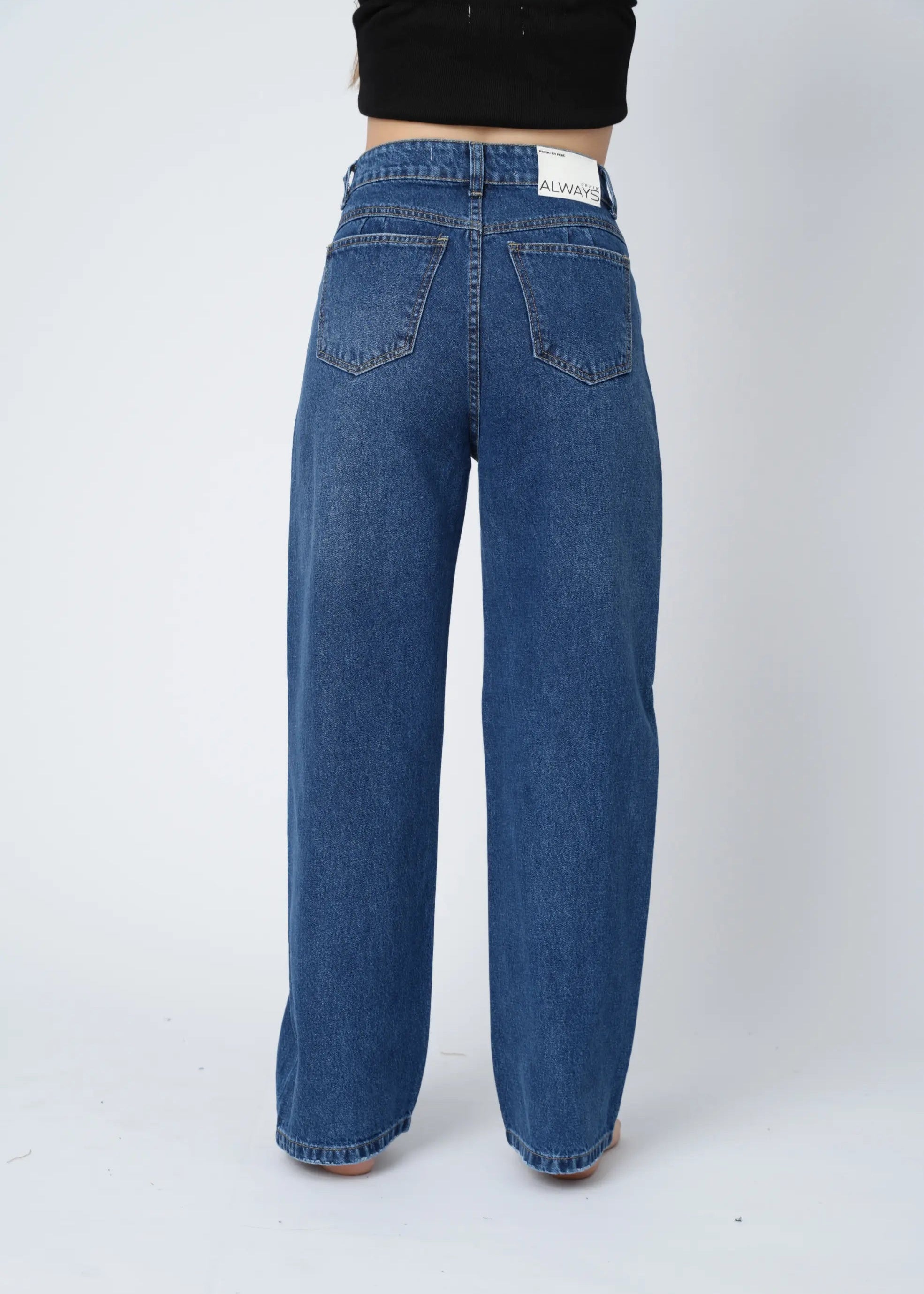 WIDE LEG RIGIDO - AZUL