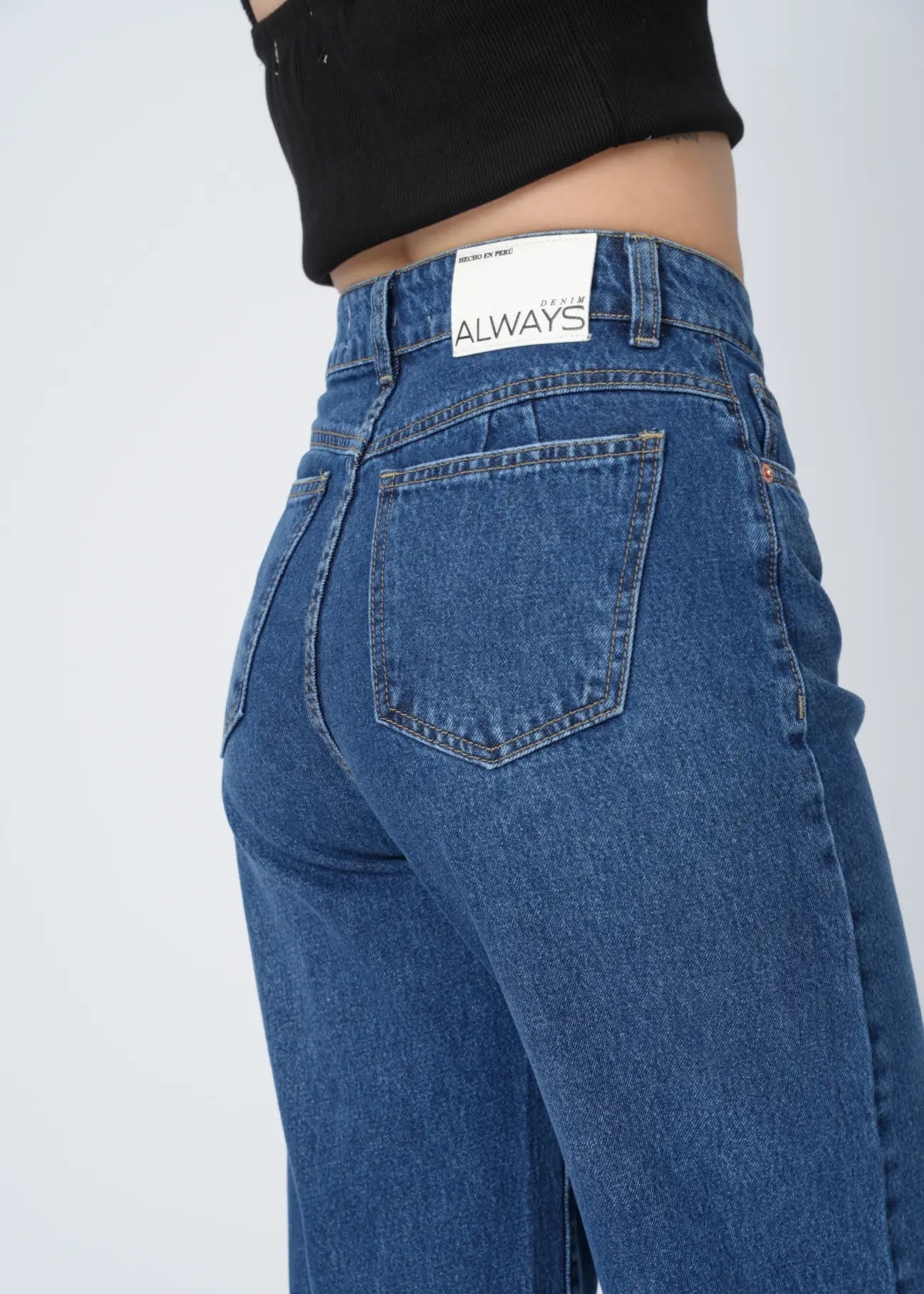 WIDE LEG RIGIDO - AZUL