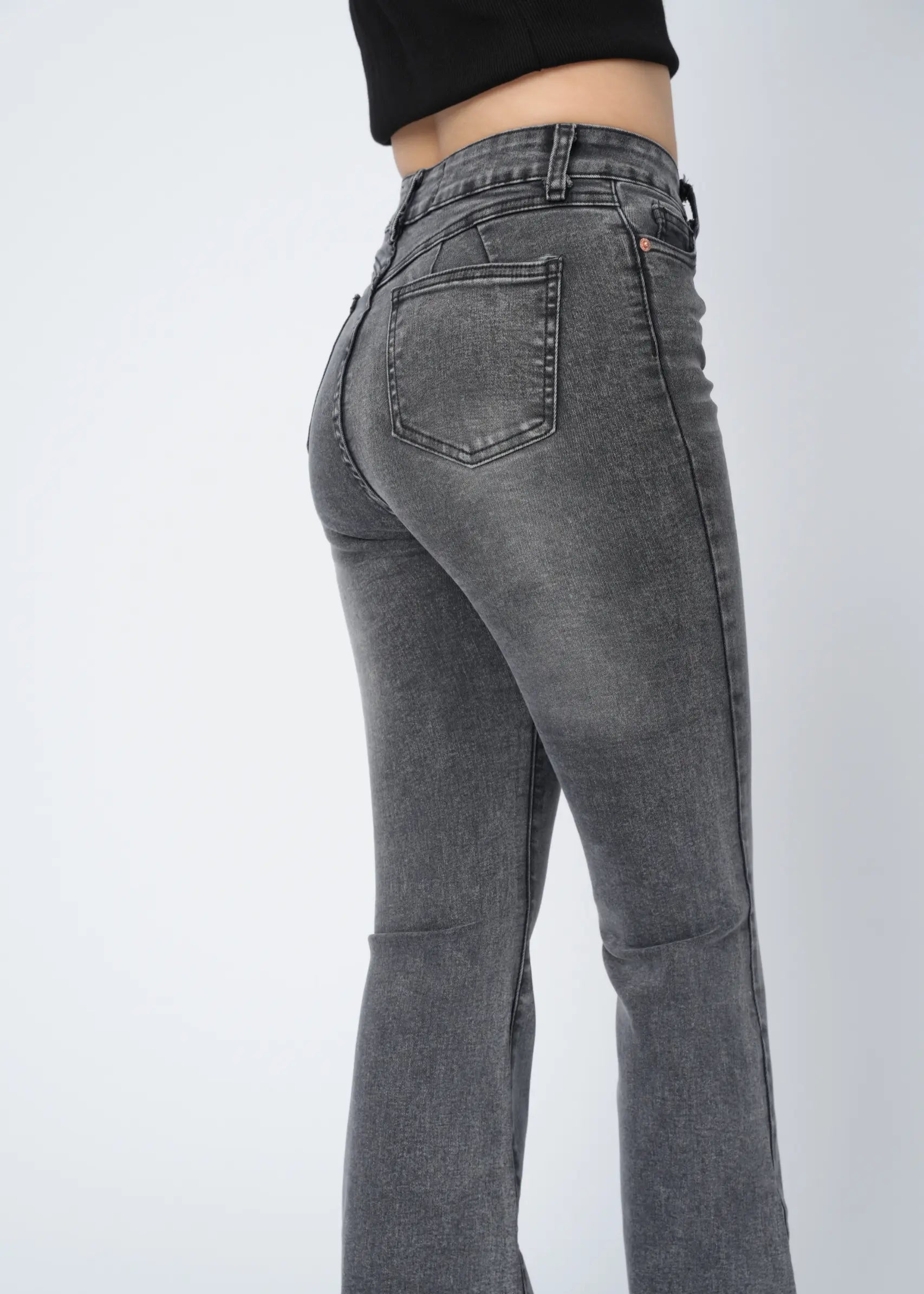 FLARE JEAN - PLOMO CLARO