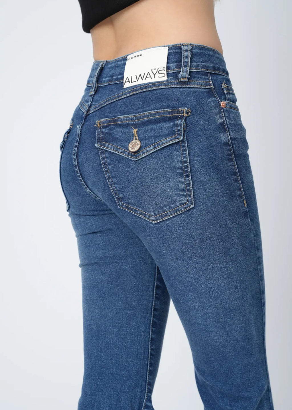 FLARE JEAN TAPA - AZUL