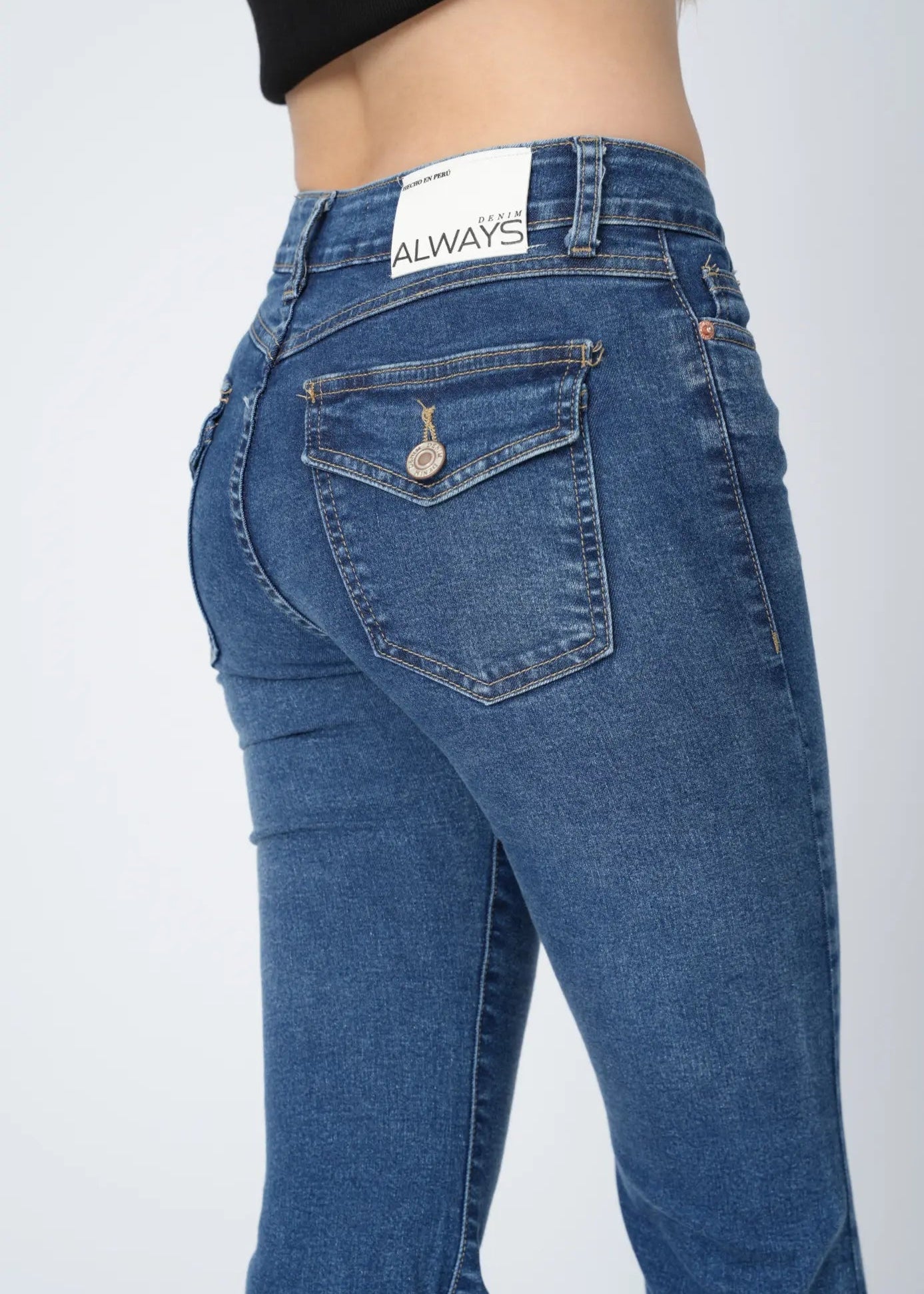 FLARE JEAN TAPA - AZUL
