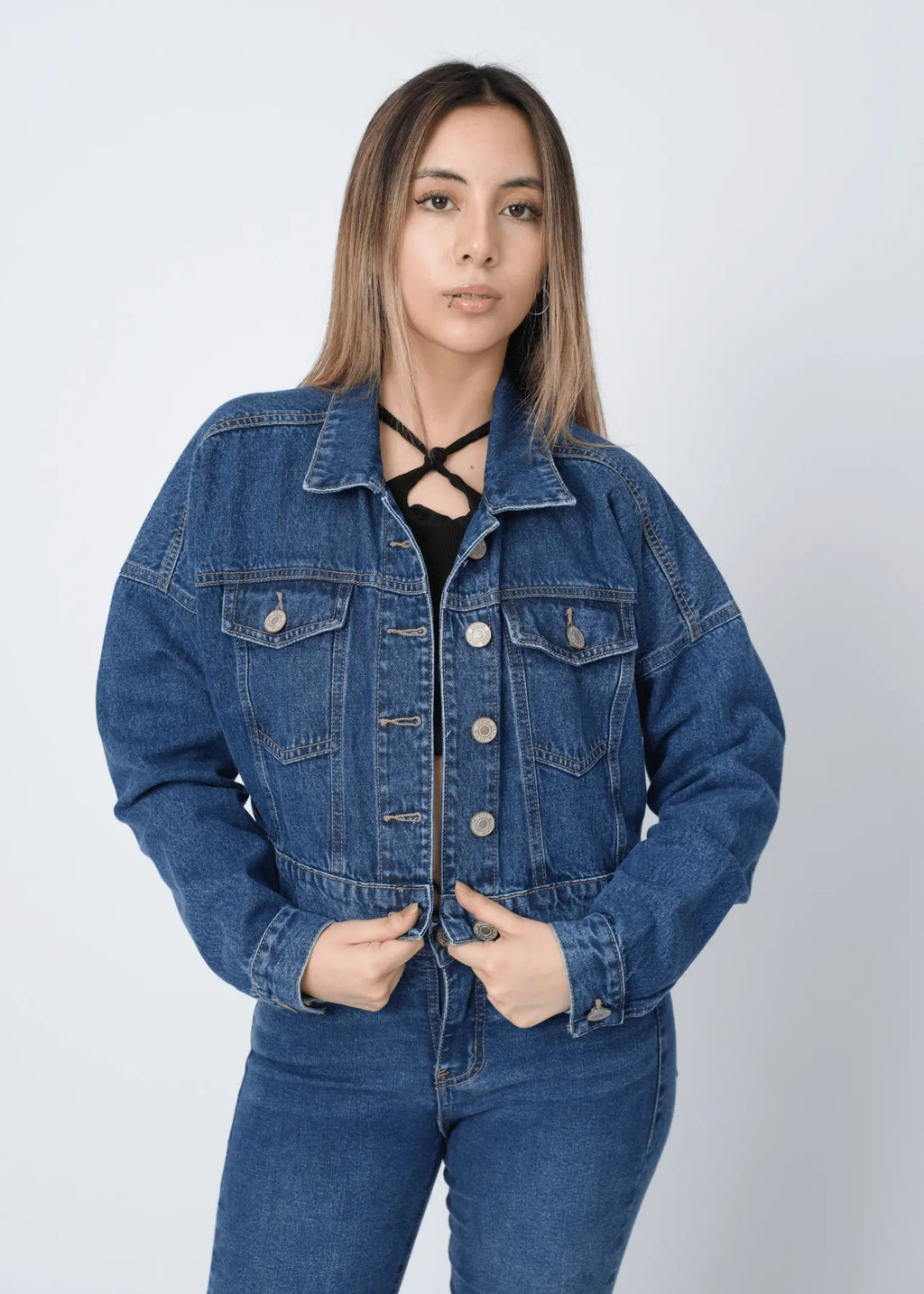 CASACA CROP - AZUL
