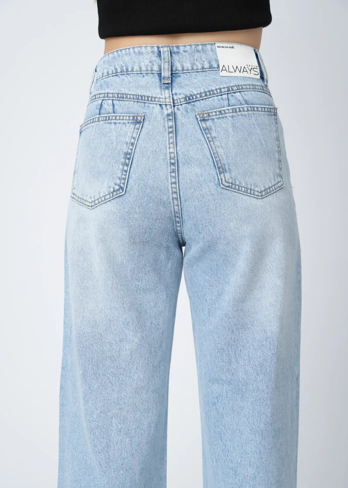 WIDE LEG RASGADO - HIELO
