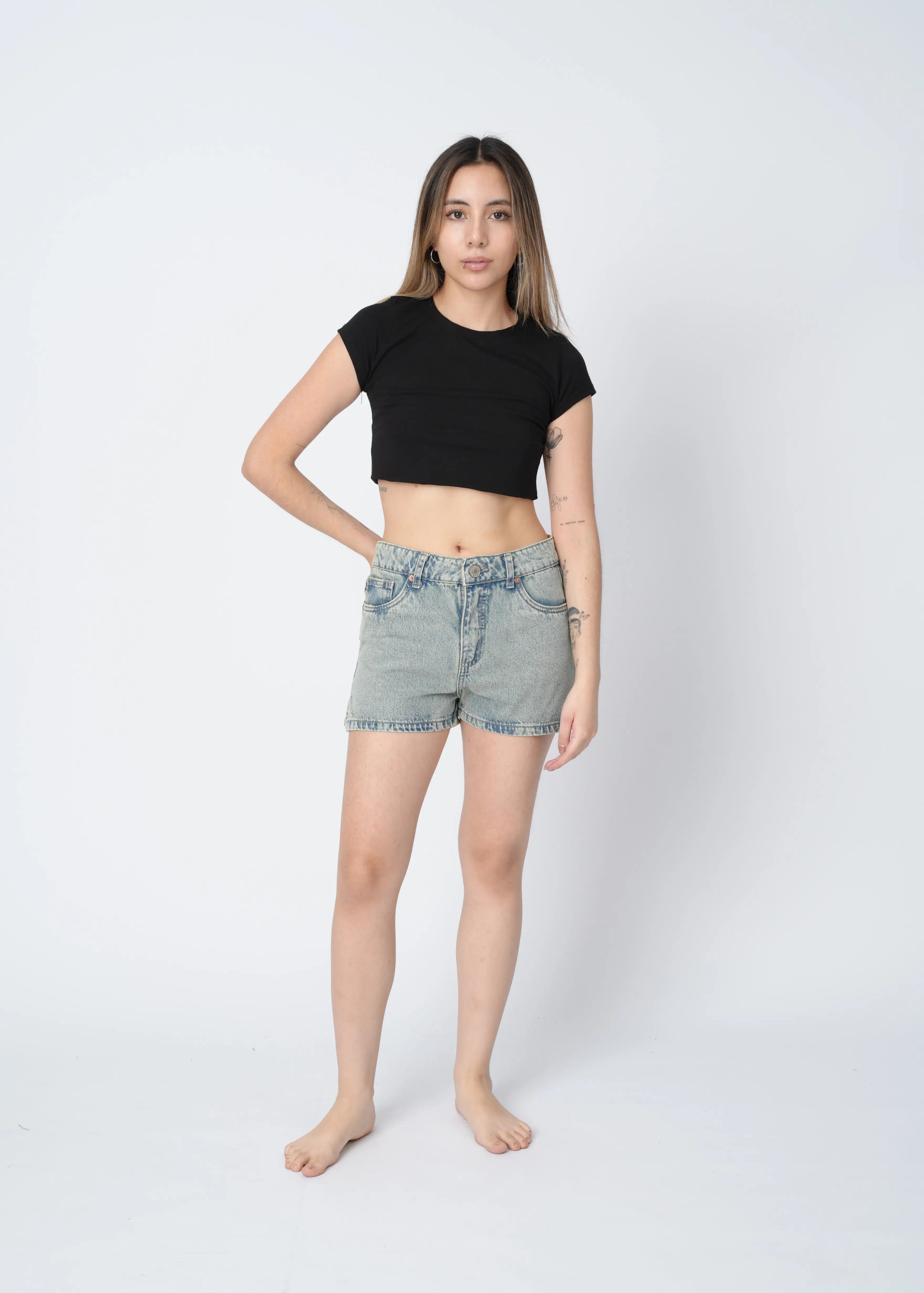 MINI SHORT RIGIDO - MAIZ