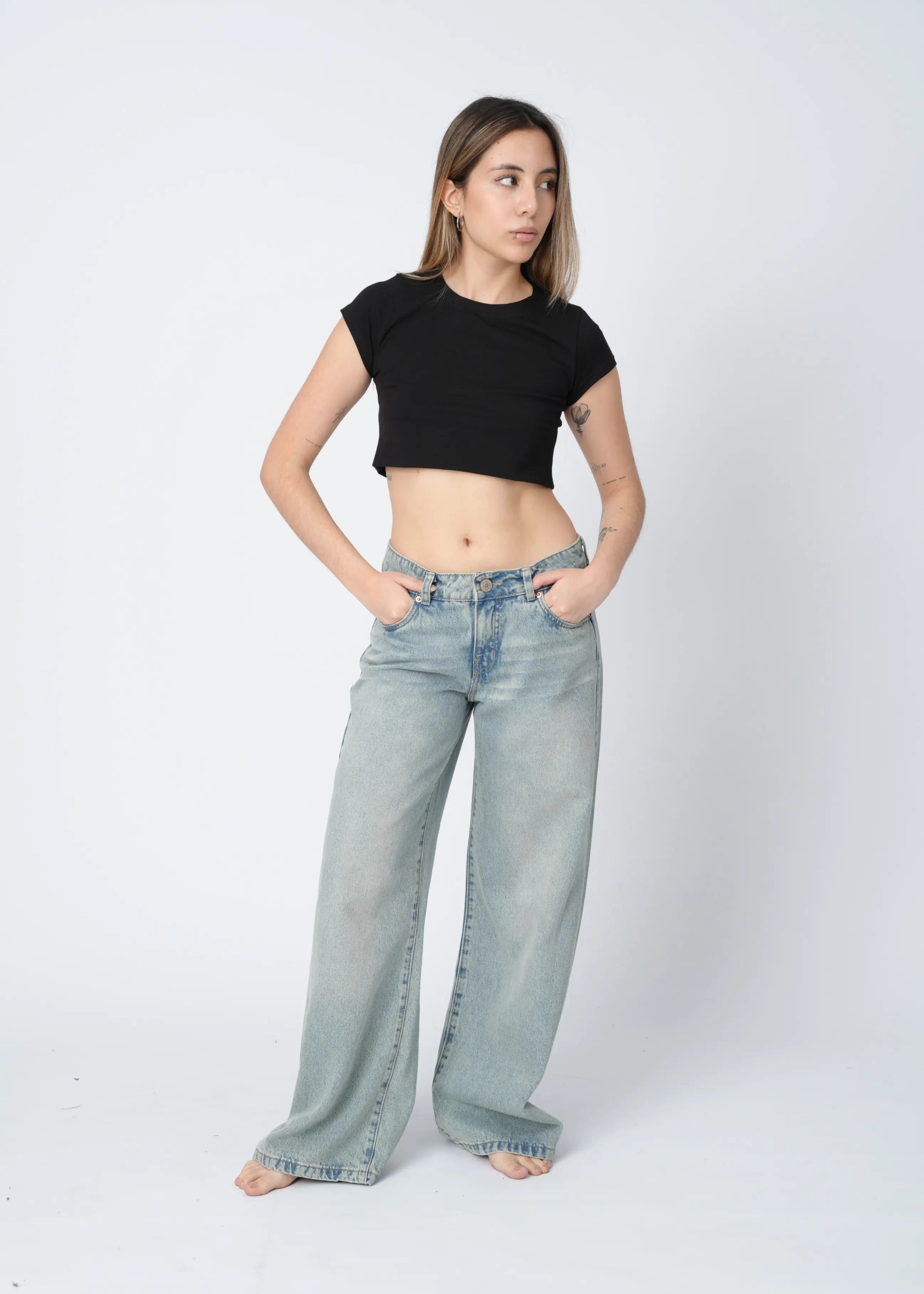 WIDE LEG RIGIDO LARGE - MAIZ