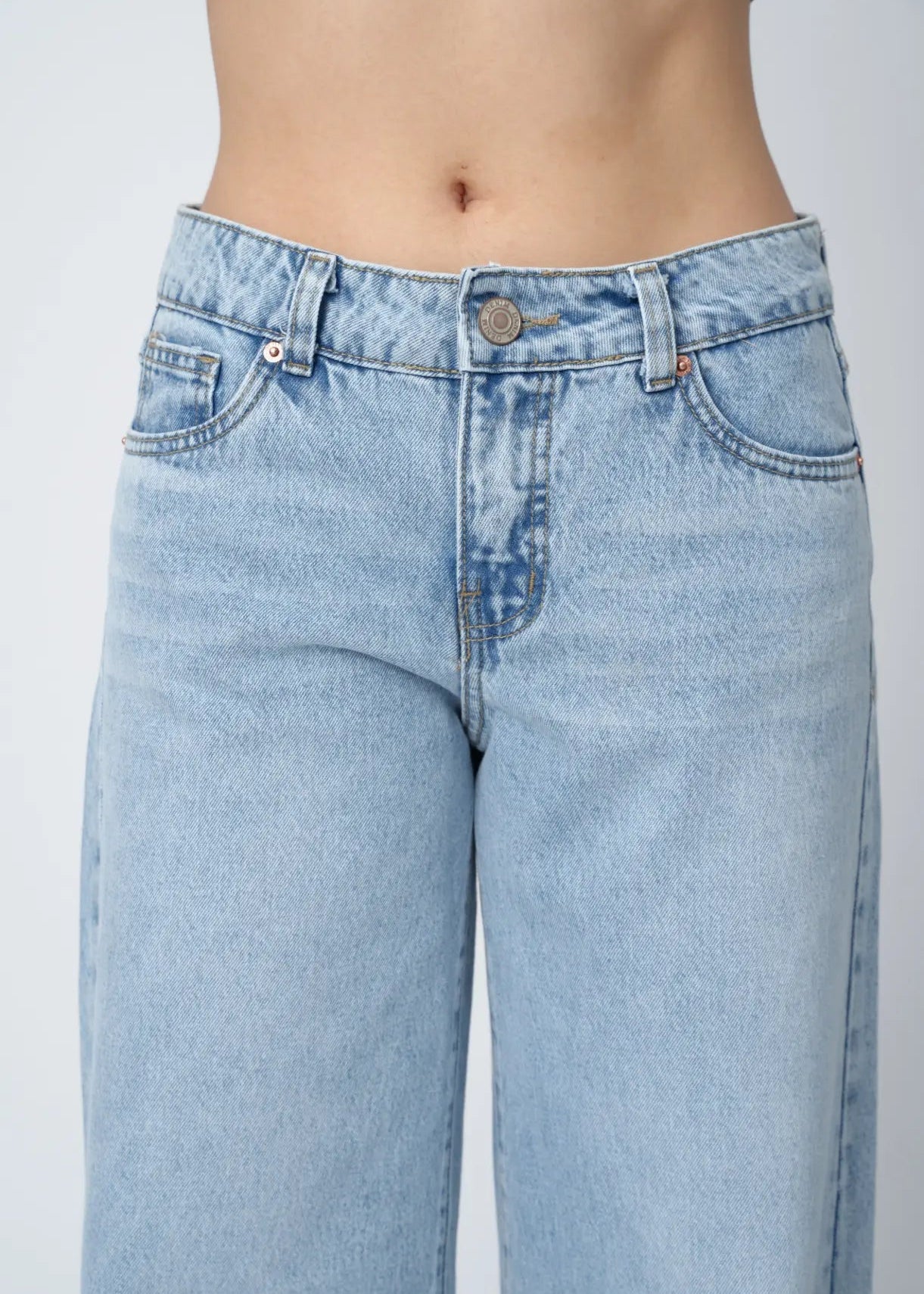 WIDE LEG JEAN LARGE - HIELO